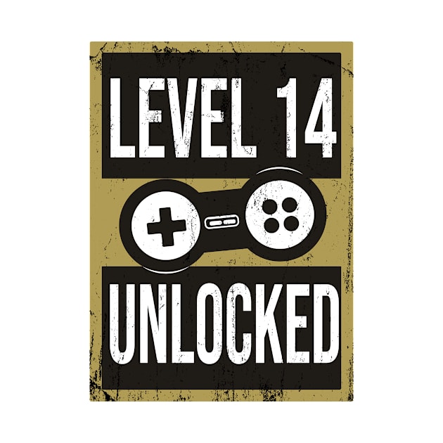 'Level 14 Unlocked' Funny Video Gamer Gift by ourwackyhome