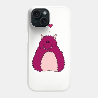 Pink Hairy Love Monster Phone Case