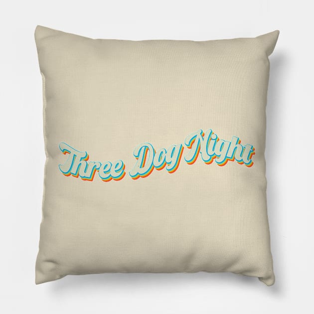 vintage color three dog night Pillow by Wizz Ventura