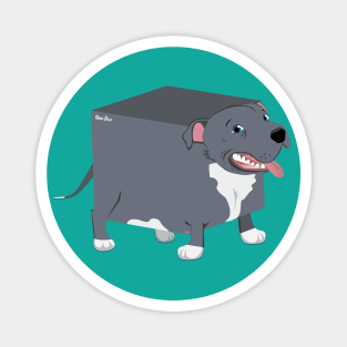 QubeDogs - Blue Staffy Magnet