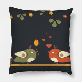 Romantic Birds Pillow