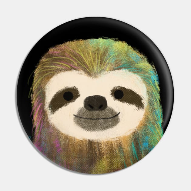 Colorful Sloth Pin by julianamotzko