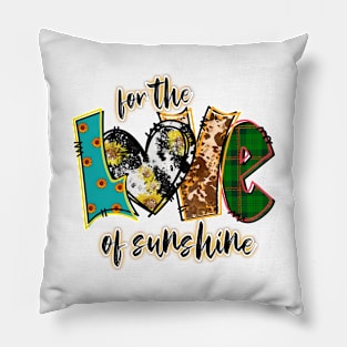 For the Love of Sunshine Vibrant Heart Motif Pillow