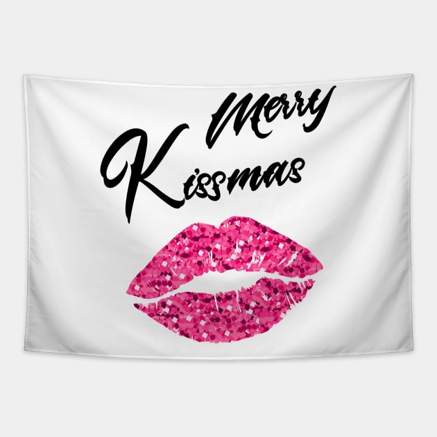Merry kissmas Tapestry by MZeeDesigns