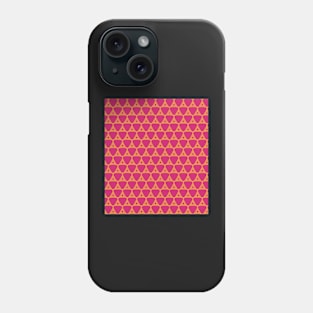 Seamless geometriccall pattern in pink and orange Phone Case