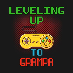 Promoted To Grampa T-Shirt Unlocked Gamer Leveling Up T-Shirt