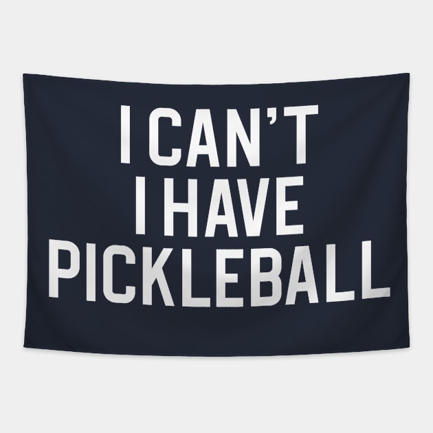 Funny Pickleball Gift I Can't I Have Pickleball Tapestry by kmcollectible