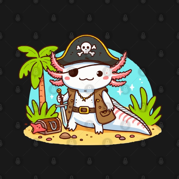 lavender axolotl pirate by fikriamrullah