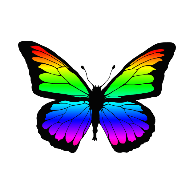 Rainbow Butterfly by Art by Deborah Camp