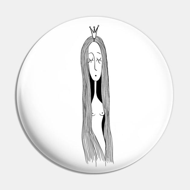 Graphic Drama Queen - Sad Girl - Cute characters Pin by Anna Hlimankova