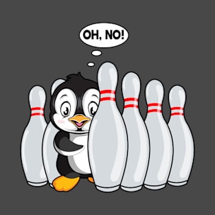 Bowling Pins Penguin Bowling Gift Idea Children's Birthday T-Shirt