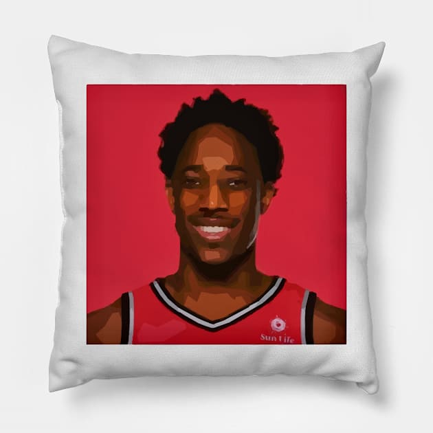 DeMar DeRozab Pillow by Playful Creatives