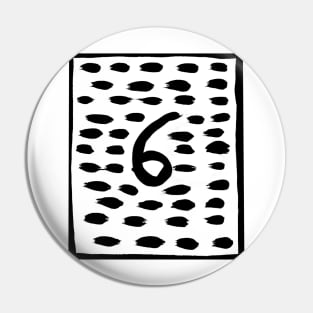 the number six Pin