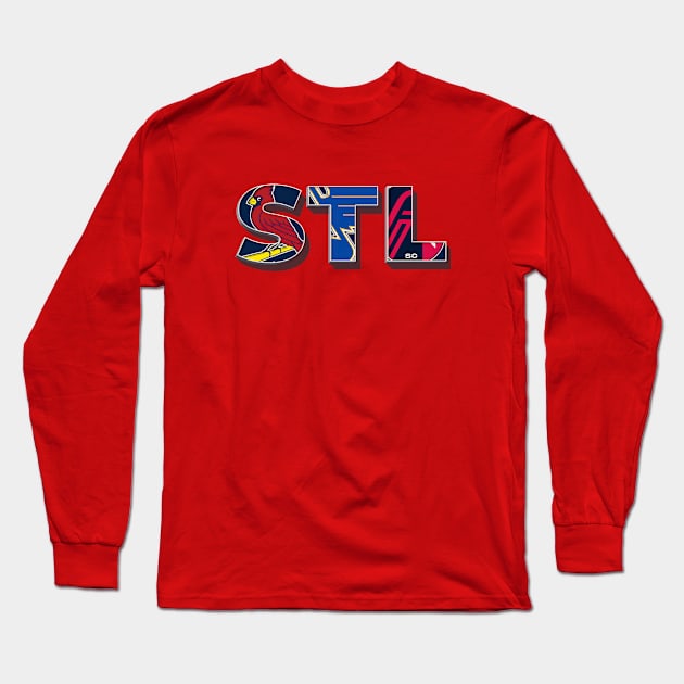 STL St. Louis Tee Missouri T Shirt Cardinals Red 