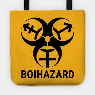 "BOI HAZARD" Trans Biohazard - Black Tote