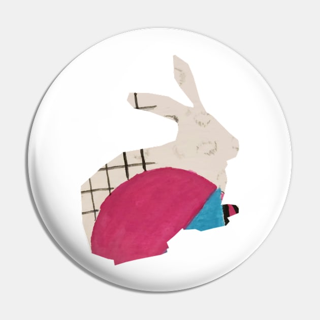 90s abstract watercolor bunny Pin by JewelsNova