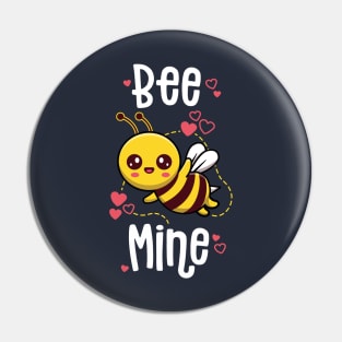 Bee Mine Valentines Day Pun Cute Bee Honey Beekeeper Pin