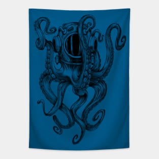 Deep Sea Diver Octopus Tapestry