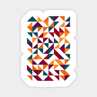 Creative Geometric Colourful Triangle Pattern #12 Magnet