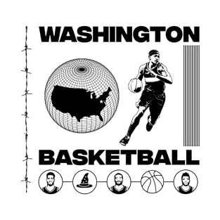 Washington DC Modern Basketball T-Shirt