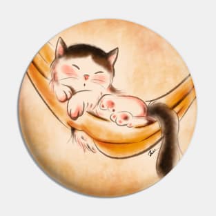 Hammock cat Pin