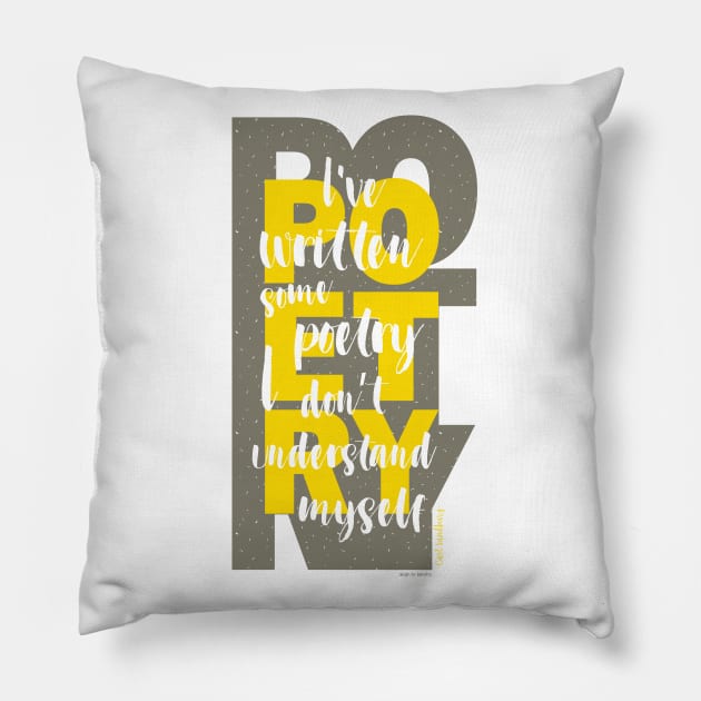 Poet and Poetry Pillow by laimutyy