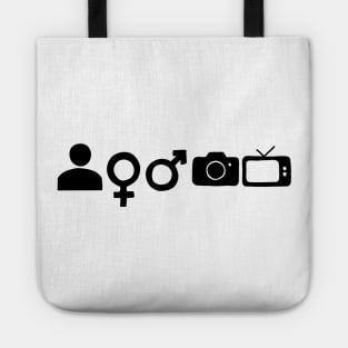 Person Woman Man Camera TV Tote