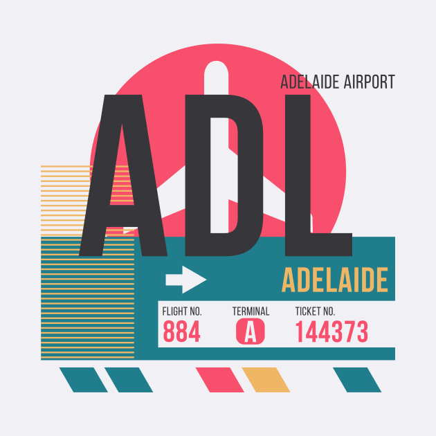 Adelaide (ADL) Airport // Sunset Baggage Tag by Now Boarding