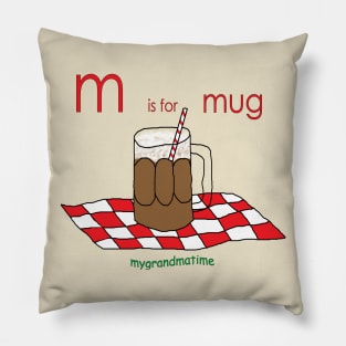 m is for mug Pillow