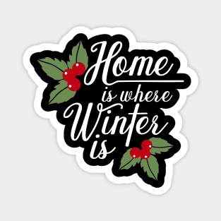 home is where winter is. Magnet