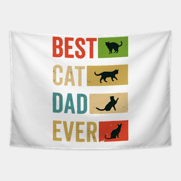 Best Cat Dad Ever T-Shirt Funny Cat Daddy Father Day Gift Tapestry by Snoot store