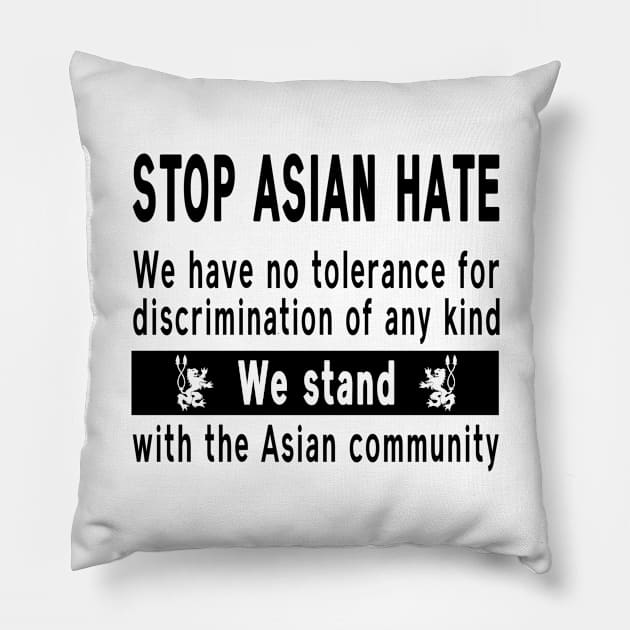 Stop Asian Hate Pillow by KOTB