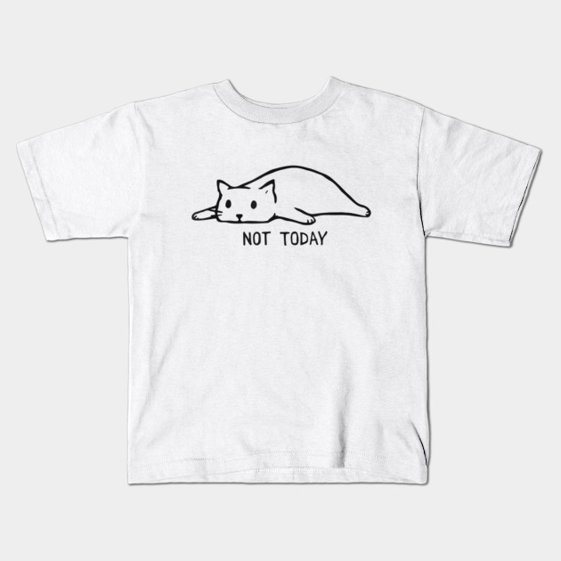Nope Funny Lazy Cat Nope Not Today Cat Cat Kids T Shirt