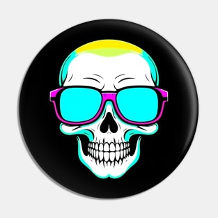 Skull wearing glasses Pin