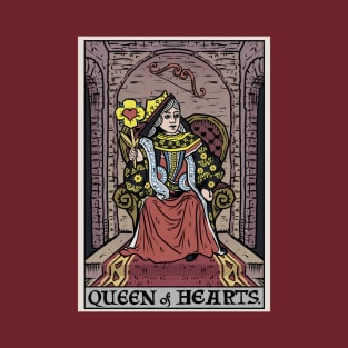 Queen of Hearts Tarot Card Valentines Day T-Shirt