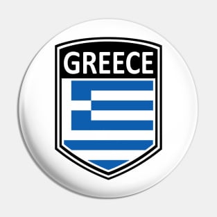 Flag Shield - Greece Pin