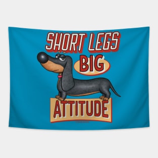 Cute Funny Dachshund Doxie Dog Attitude Tapestry