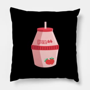 Strawberrymilk Korea cute drink kpop sticker Pillow