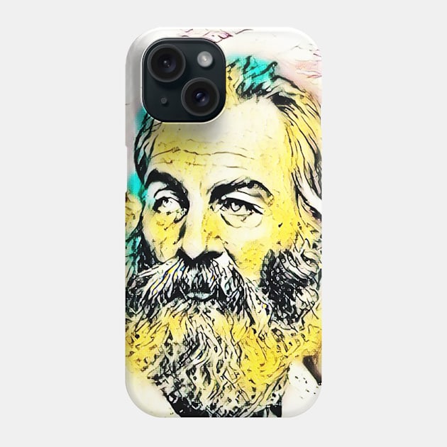 Walt Whitman Portrait | Walt Whitman Artwork 2 Phone Case by JustLit