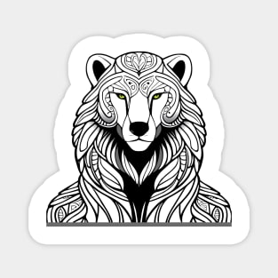 DECORATED  BEAR WOLF LION COMBINATION Magnet