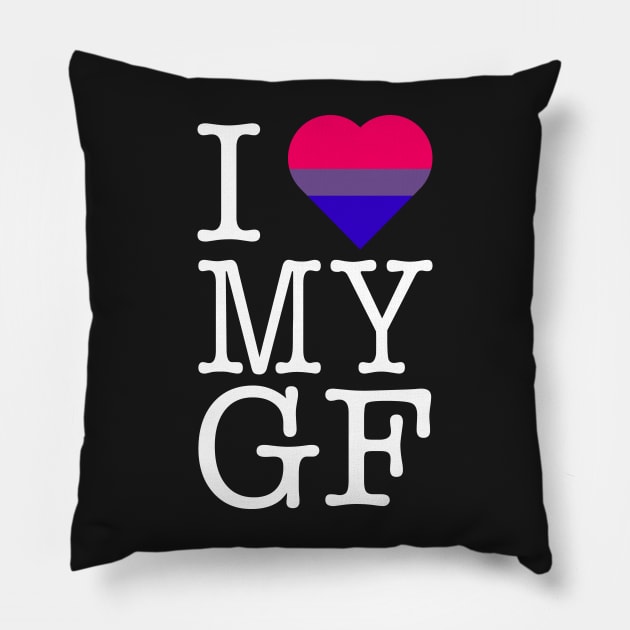 I love my gf lesbian heart Pillow by Novelty-art