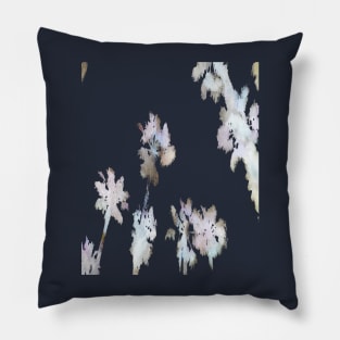 Vacation Tropical Palms Artistic Watercolor Silhouette Pillow