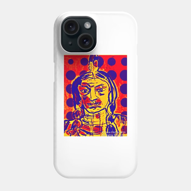 Blue Dot Pop Art Indian Phone Case by Kater