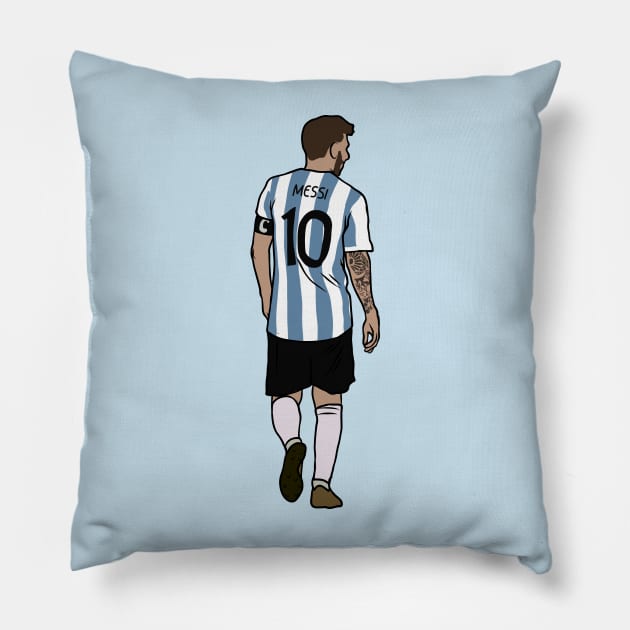 Leo Messi Back Pillow by rattraptees