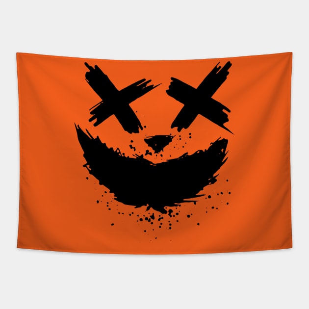 Scary Face Halloween Tapestry by Mr.Speak