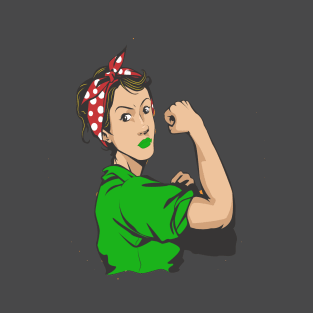 Rosie the riveter gift for St Patrick's Day T-Shirt