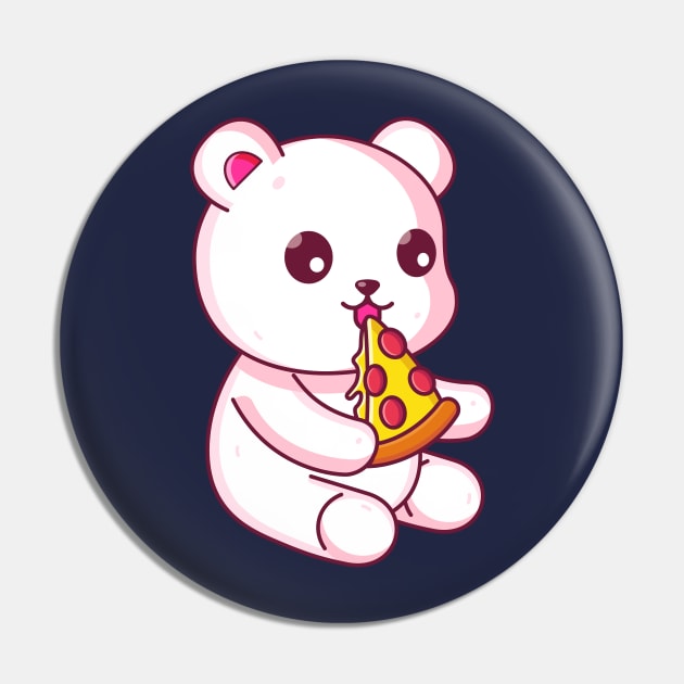 Cute polar bear eating pizza Pin by Ardhsells