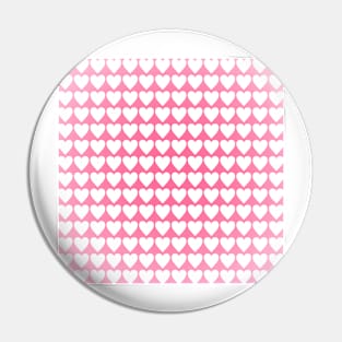 White Heart Grid Pattern Pin