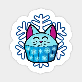 Frost Catcake - Snowflake and shimmering frosting! Magnet