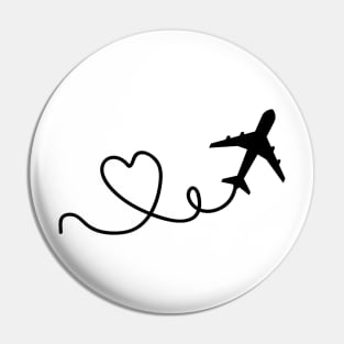 Airplane Heart - Airplanes Lover Gift Pin